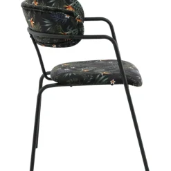 Tell karmstol - Svart blomma