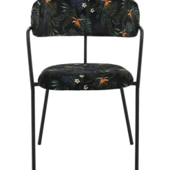 Tell karmstol - Svart blomma