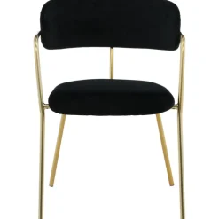 Tell karmstol - Svart/mässing