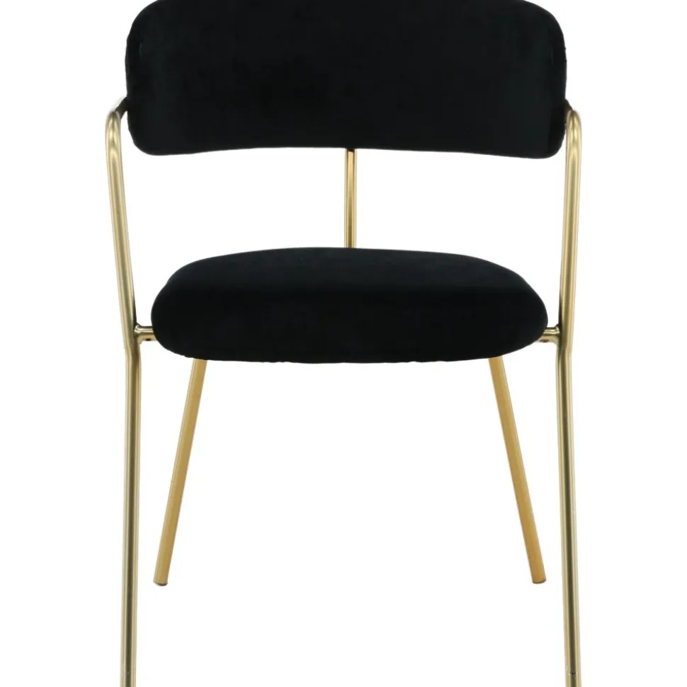 Tell karmstol - Svart/mässing