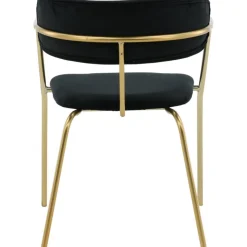 Tell karmstol - Svart/mässing