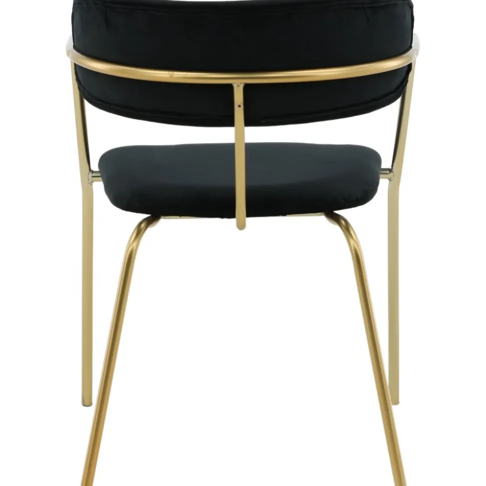 Tell karmstol - Svart/mässing