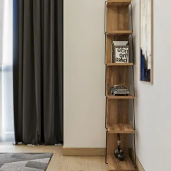 Tellus bokhylla - Furu/svart