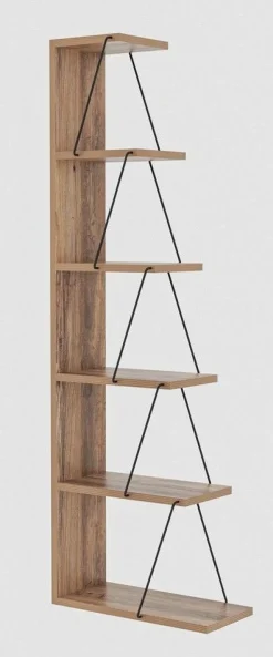 Tellus bokhylla - Furu/svart