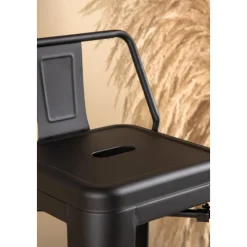 Tempe Flat barstol - Svart