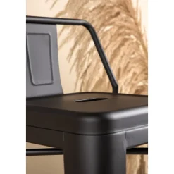 Tempe Flat barstol - Svart