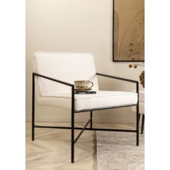 Tetra fåtölj - Vit teddy