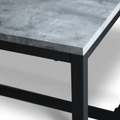 Texas matgrupp med 8 st Texas matstolar Svart PU + Texas matbord betong 200 cm