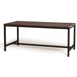 Texas matgrupp med 6 st Texas matstolar Brun PU + Texas matbord mörkbrun ek 180x90 cm + 4.00 x Möbeltassar