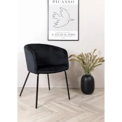 Tiber stol - Svart sammet