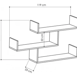 Tibet vägghylla - Vit