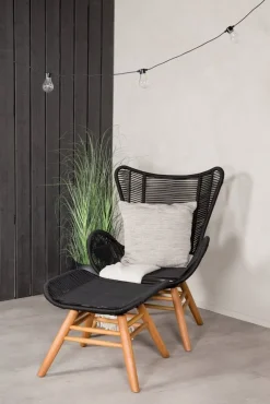 Tingeling fåtölj - Svart/Natur + Rengöringsmedel för utemöbler