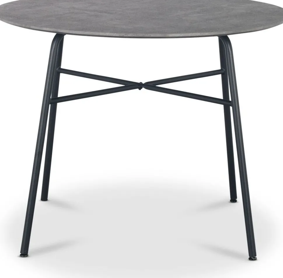 Tofta matbord Ø100 cm - Betongimitation + Textilrengöring för möbler