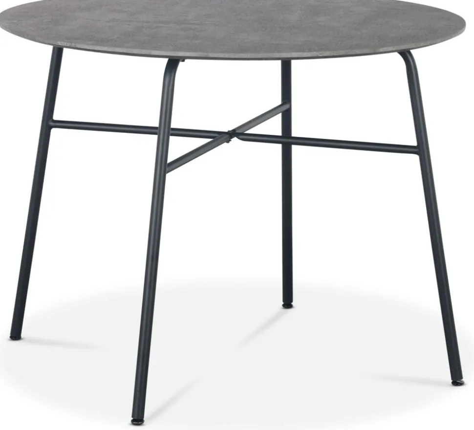 Tofta matbord Ø100 cm - Betongimitation + Textilrengöring för möbler