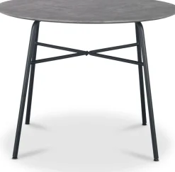 Tofta matbord Ø100 cm - Betongimitation + Möbeltassar