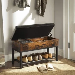 Tomas hallbänk 70 cm - Brun/svart