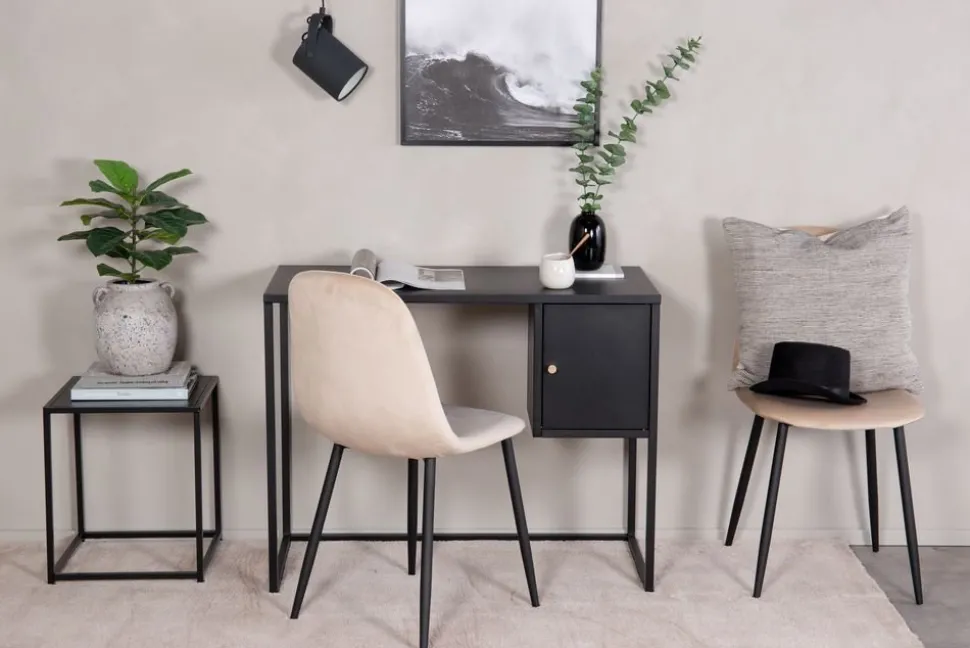 Torsnäs svart skrivbord med låda