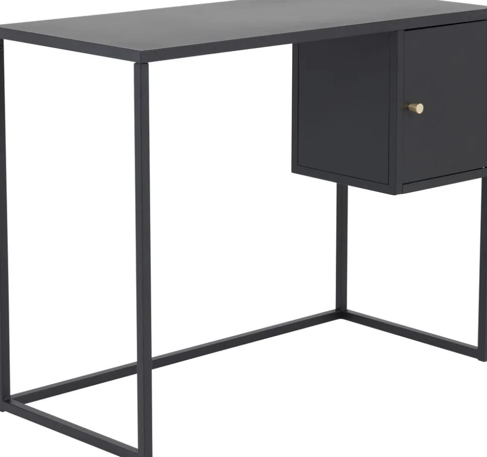 Torsnäs svart skrivbord med låda