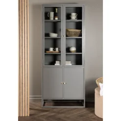 Torsnäs vitrinskåp - Ljusgrå
