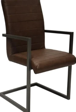 Toscana Stol med karm - Brun vintage läder look