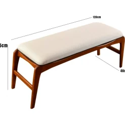 Touch sittbänk - Valnöt/cream