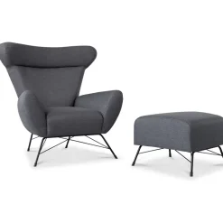 Town fåtölj mörkgrå (Tyg)