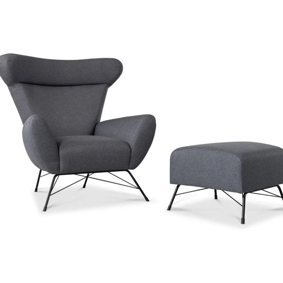 Town fåtölj mörkgrå (Tyg)