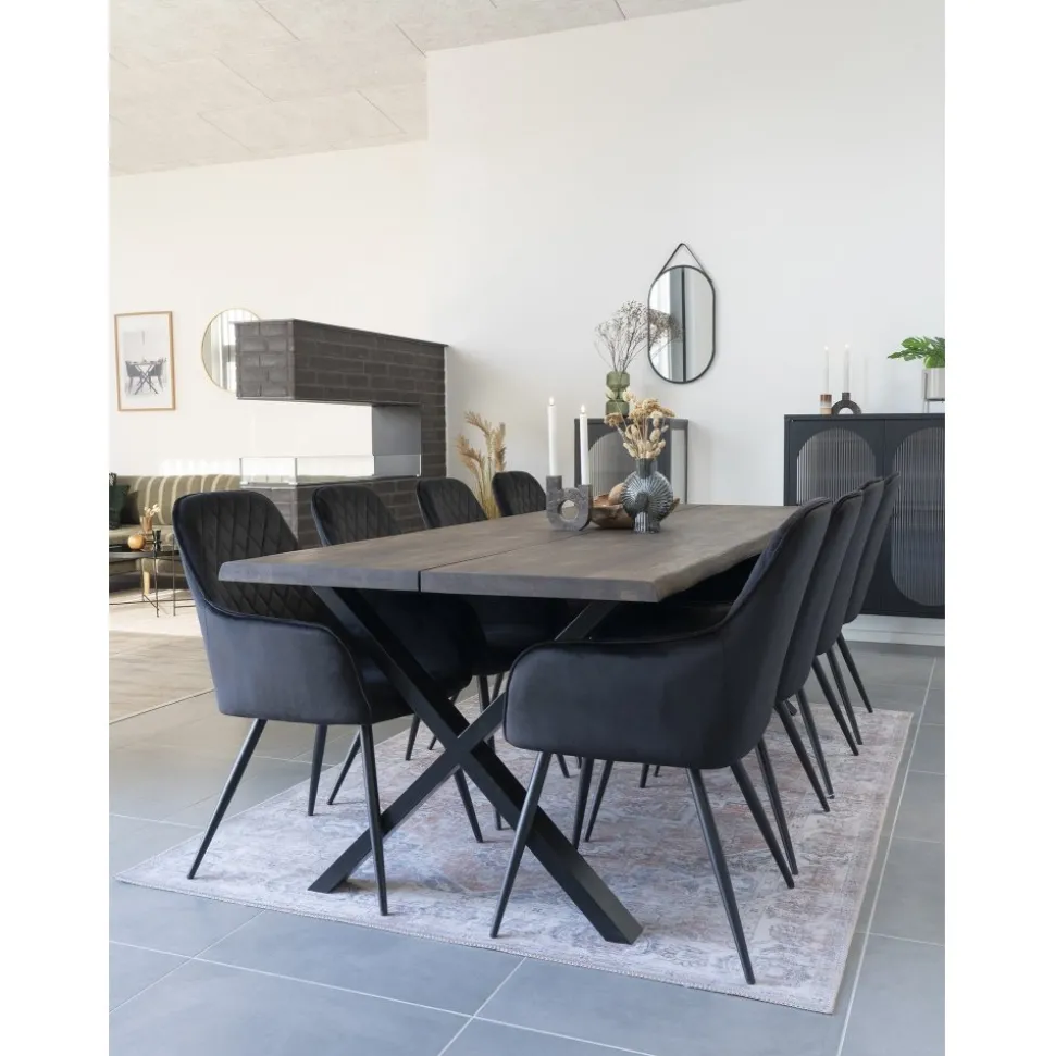 Trapani spegel - Svart + Karta med möbeltassar på köpet!