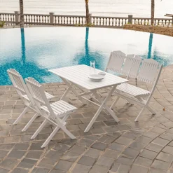 Trädgårdssoffa Vit - Haväng + Rengöringsmedel för utemöbler