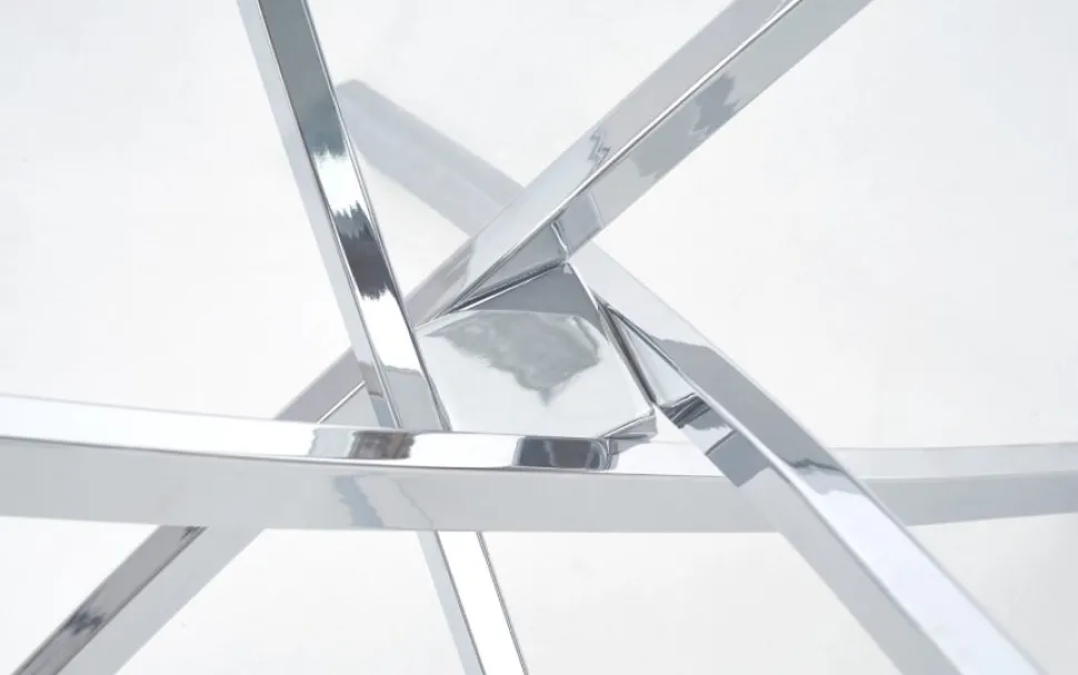 Trend runt glasbord Ø100 cm med kromat underrede + Möbeltassar