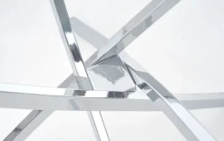 Trend runt glasbord Ø100 cm med kromat underrede