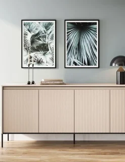 Trend skänk B193 cm - Beige/svart