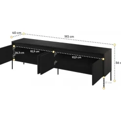 Trend TV-bänk B193 cm - Svart
