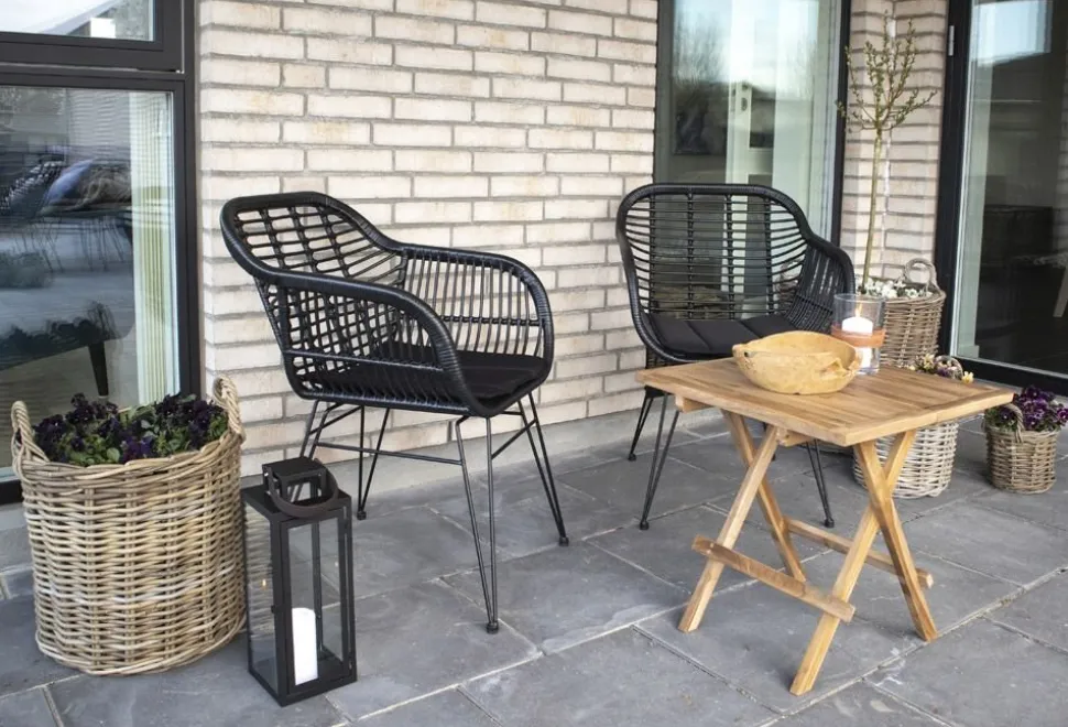 Trieste utestol med dyna - Svart + Textilrengöring för möbler