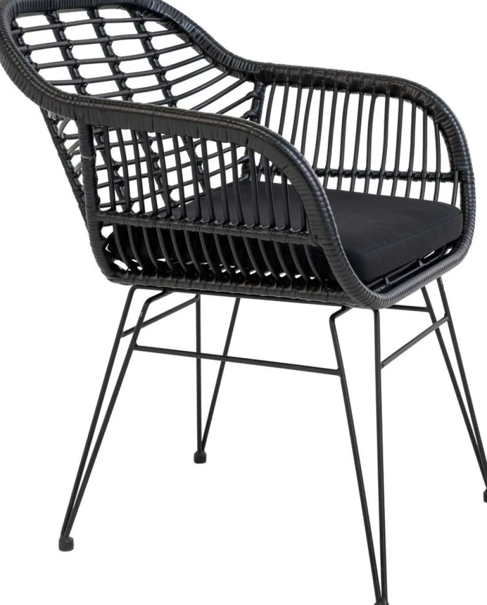 Trieste utestol med dyna - Svart + Textilrengöring för möbler