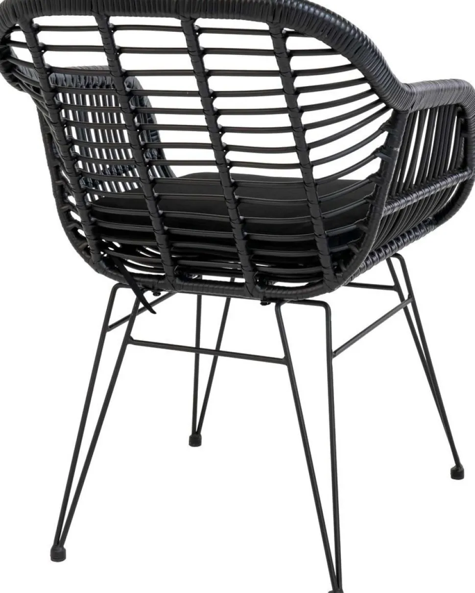 Trieste utestol med dyna - Svart + Textilrengöring för möbler