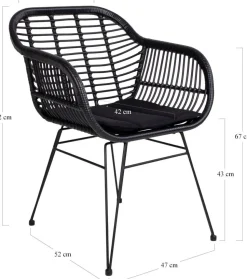 Trieste utestol med dyna - Svart + Fläckborttagare för möbler