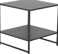 Träne sidobord med hylla 50,8 x 50,8 cm - Svart