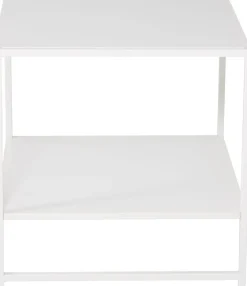 Träne sidobord med hylla 50,8 x 50,8 cm - Vit