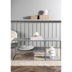 Träne soffbord 120 x 50 cm - Ljusgrå