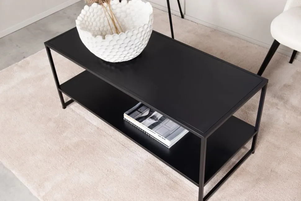 Träne soffbord 101,6 x 43,2 cm - Svart