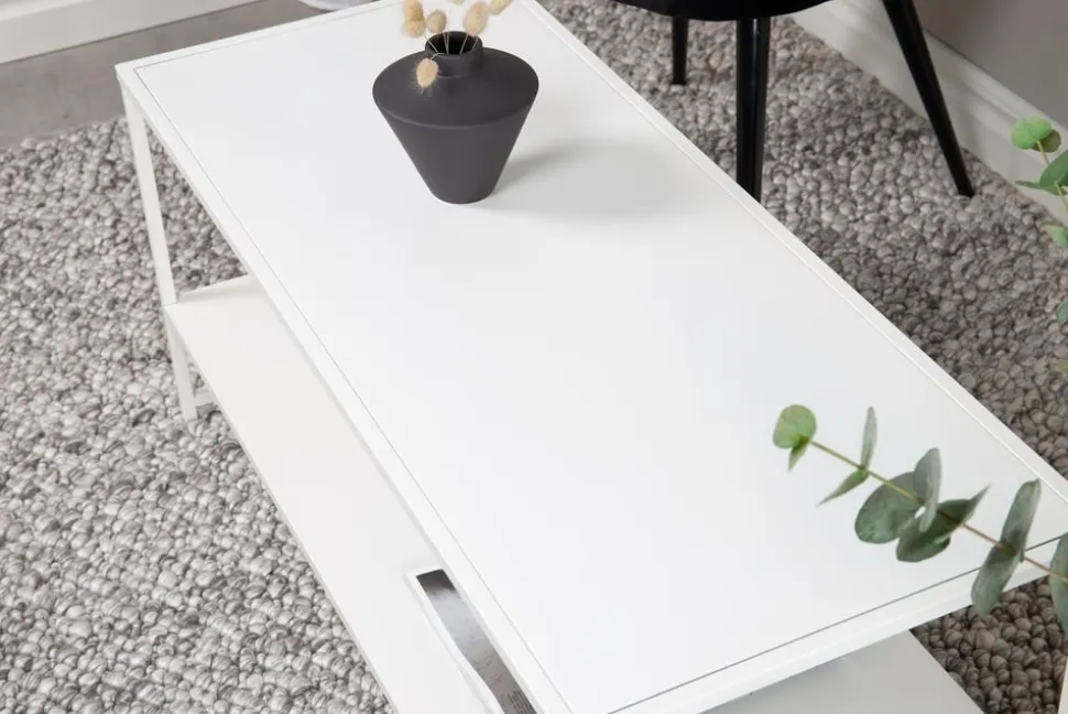 Träne soffbord 101,6 x 43,2 cm - Vit