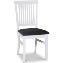 Tromsö matgrupp; runt matbord 120 cm - Vit / oljad ek med 4 st Fårö stolar med sits i grått tyg + 3.00 x Möbeltassar