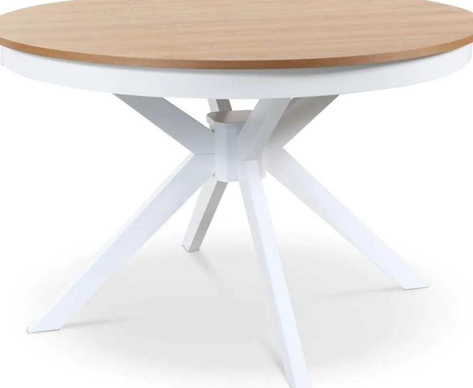 Tromsö runt matbord 120 cm - Vit / Ek