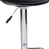 Trondheim Barstol - Svart/krom