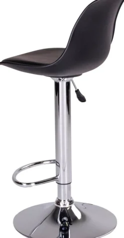 Trondheim Barstol - Svart/krom