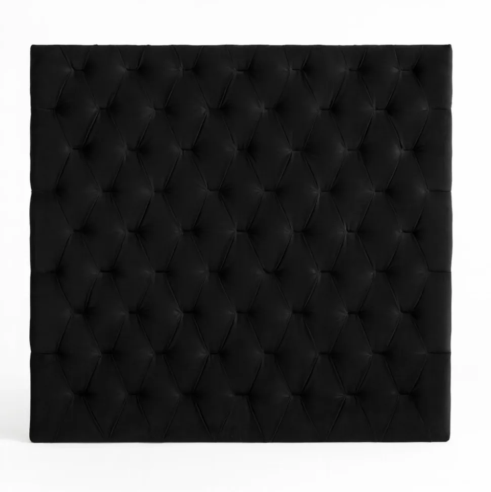 Tropic sänggavel 180 cm - Svart sammet (matt)