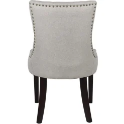 Tuva stol beige tyg med svarta ben