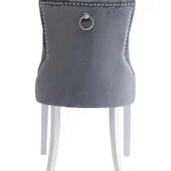 Tuva Stol i grå sammet + Textilrengöring för möbler