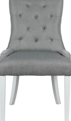 Tuva stol i grått tyg med vita ben + Fläckborttagare för möbler